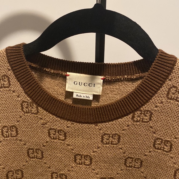 Gucci G & G Monogram Knit Sweater Size 10 - Picture 3 of 9